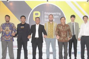 Prescon jelang Empowering Blockchain Summit di jakarta, Rabu (14/9/2019). Foto: Ki2.