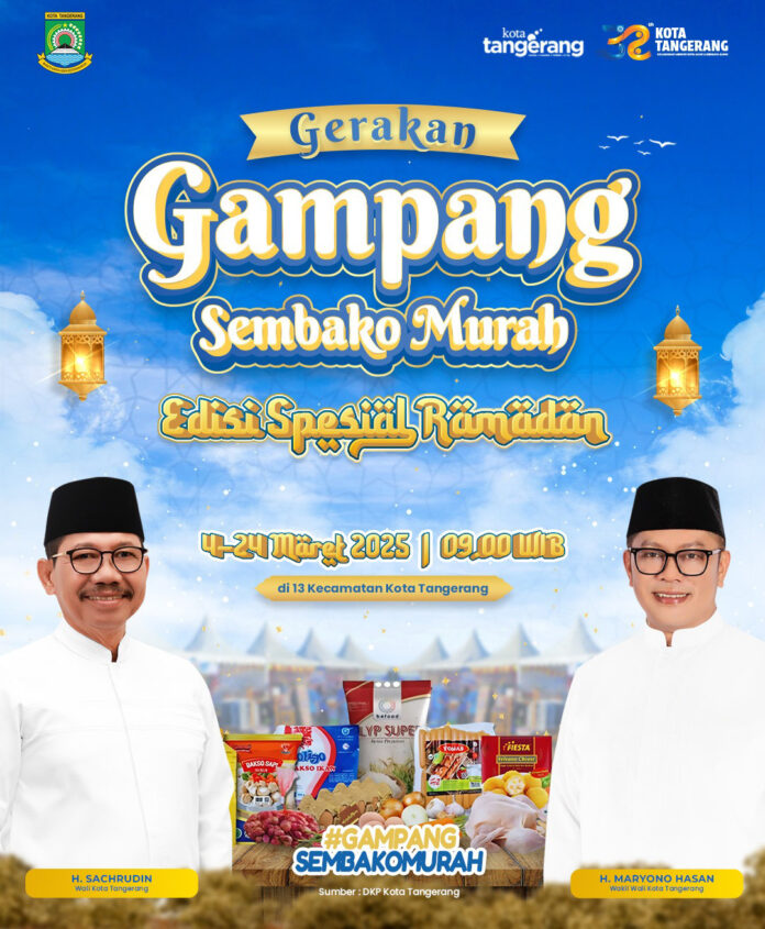 Jadwal Lengkap Gerakan Pangan Murah Ramadan di 13 Kecamatan Kota Tangerang