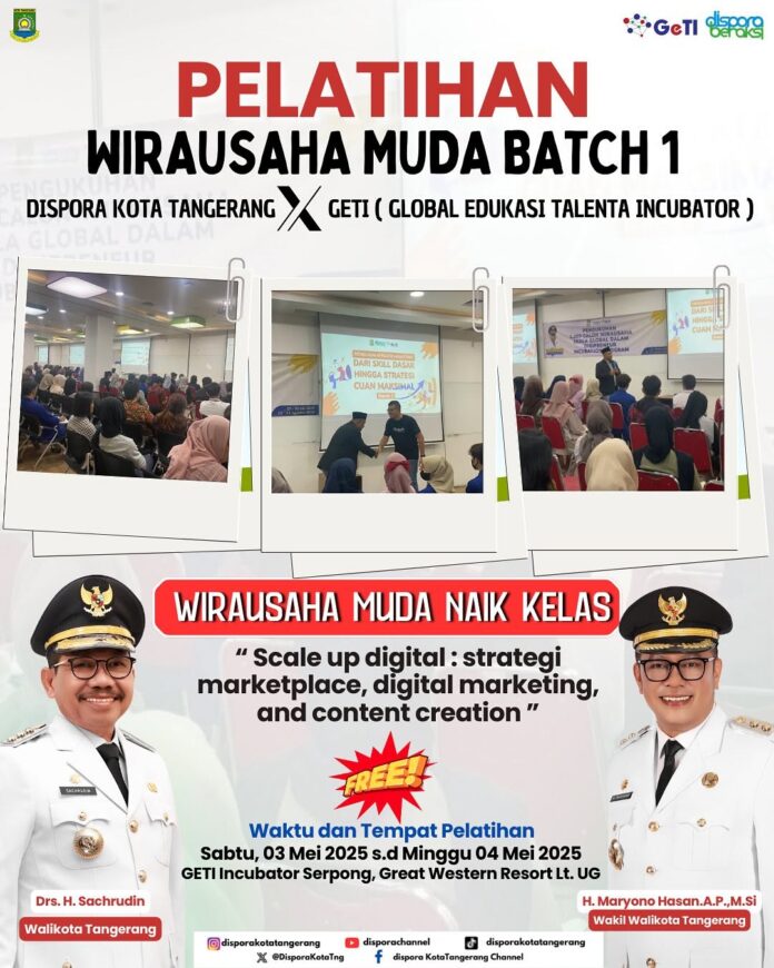 Ayo Jadi Bos, Tangerang Buka Pelatihan Gratis untuk 1.000 Wirausaha Muda