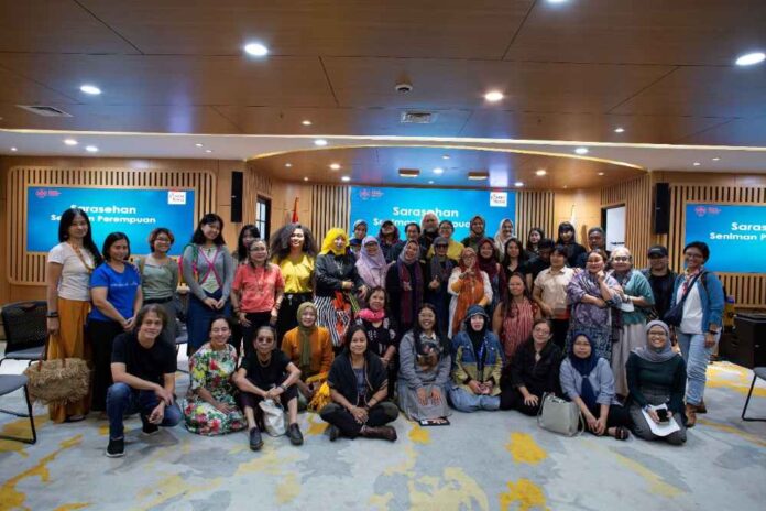 Sarasehan Seniman Perempuan, di Aula PDSHB Jassin, Gedung Ali Sadikin, Taman Ismail Marzuki, Selasa (4/3/2025).
