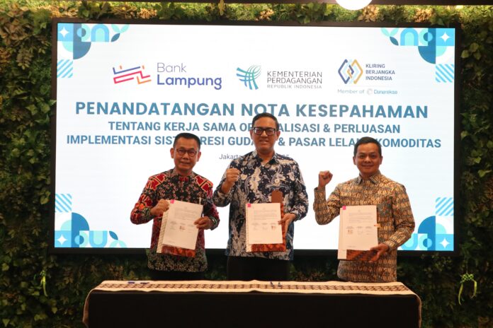 Bappebti Teken MoU dengan PT KBI dan PT BPD Lampung. dok humas kemenperdag