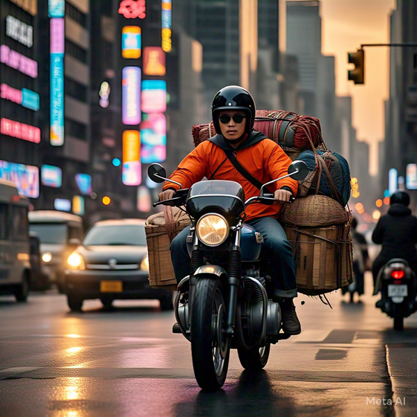 Mudik Aman dengan Sepeda Motor, Ikuti Tips Berikut. ilustrasi dok. meta ai