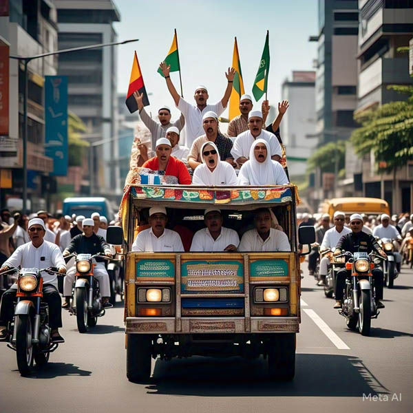 Antisipasi Tawuran, Tangsel Larang Takbir Keliling Jelang Lebaran. ilustrasi dok. meta ai