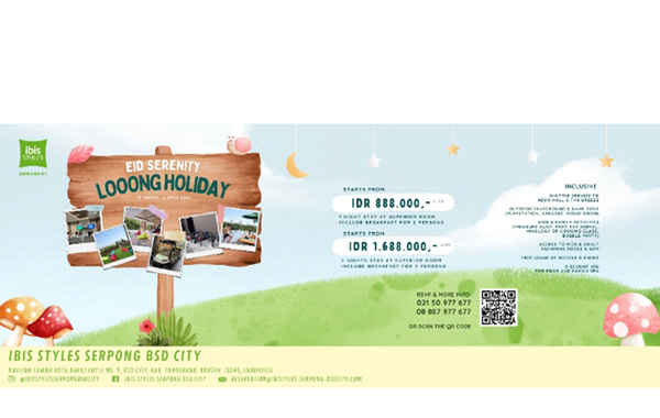 Rayakan Lebaran dengan Staycation Seru di Ibis Styles Serpong BSD City. artwork dok, ibis styles serpong