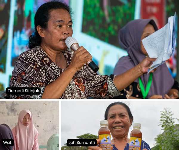 tiomerli sitinjak, wati dan luh sumantri. foto dok. kpa