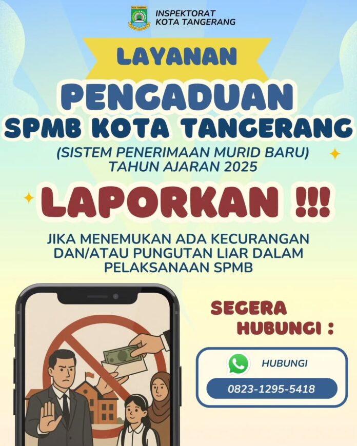 52295inspektorat kota tangerang buka layanan pengaduan gratifikasi atau pungli selama spmb berlangsung 522951