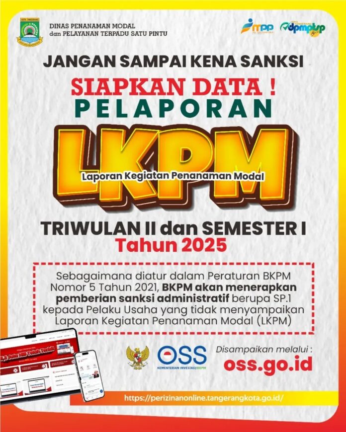 52349jangan sampai kena sanksi pemkot tangerang ingatkan pengusaha segera sampaikan lkpm 523491