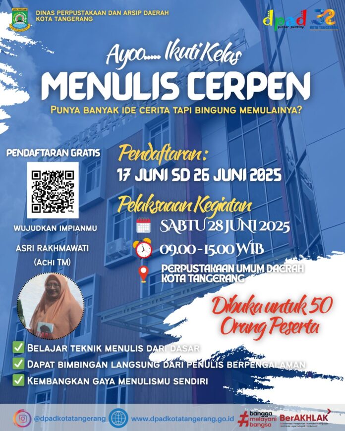 52437upaya tingkatkan literasi pemkot tangerang buka pendaftaran pelatihan menulis cerpen gratis 524371