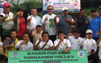Bamus Cup Bojongsari 2025 Jadi Ajang Persatuan, Wawali Bekasi Main Voli Bareng Warga