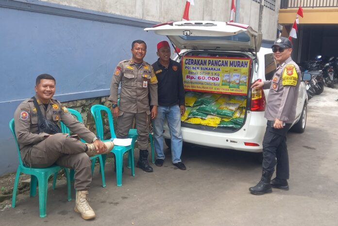 Polsek Sukaraja Lakukan Gerakan Pangan Murah di 13 Kecamatan Sukaraja