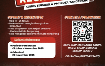 PMI Kota Tangerang Buka Perekrutan Relawan KSR, Ajak Pemuda Ambil Peran Kemanusiaan