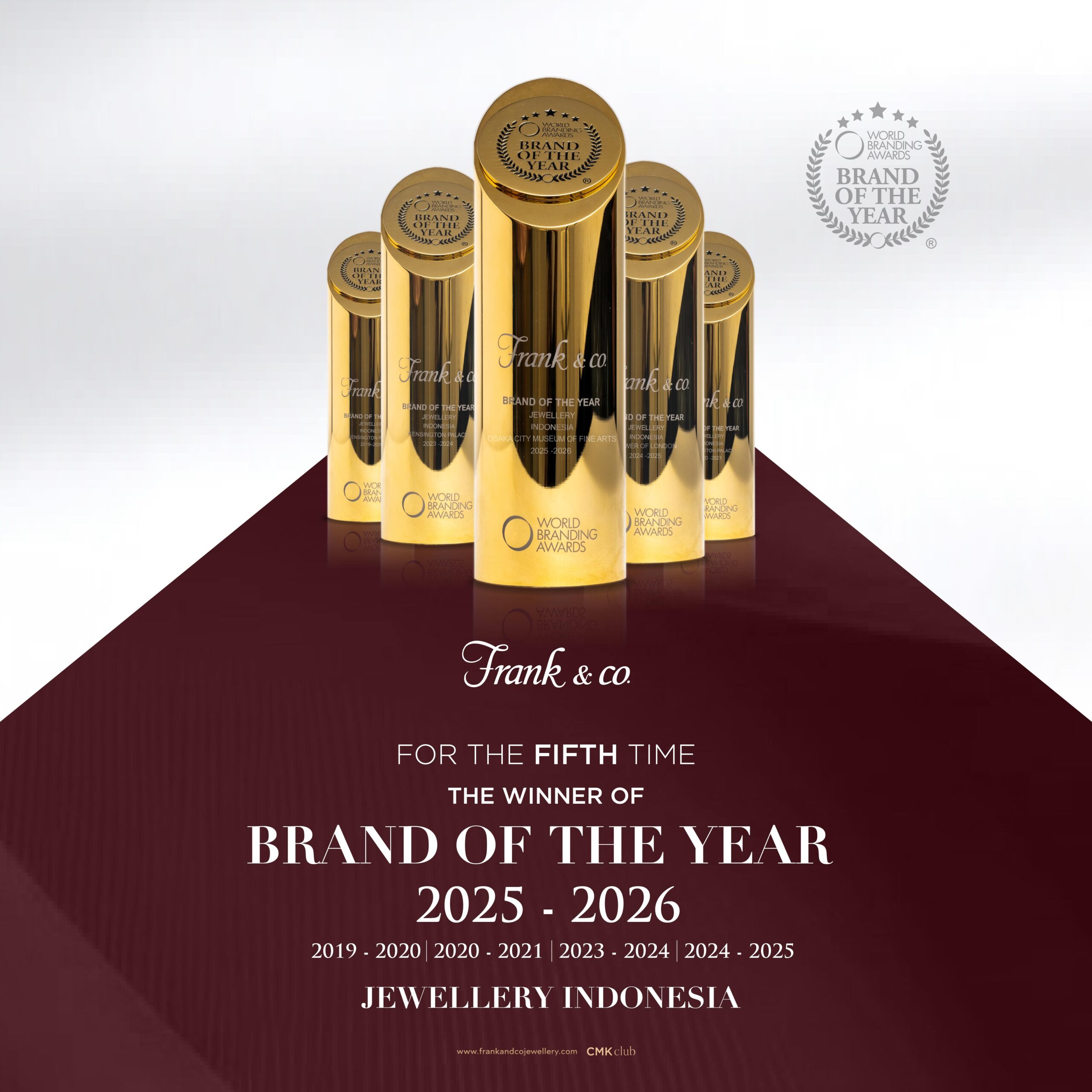 Frank & Co. Kembali Raih ‘Brand of the Year’ 2025–2026 di World Branding Awards