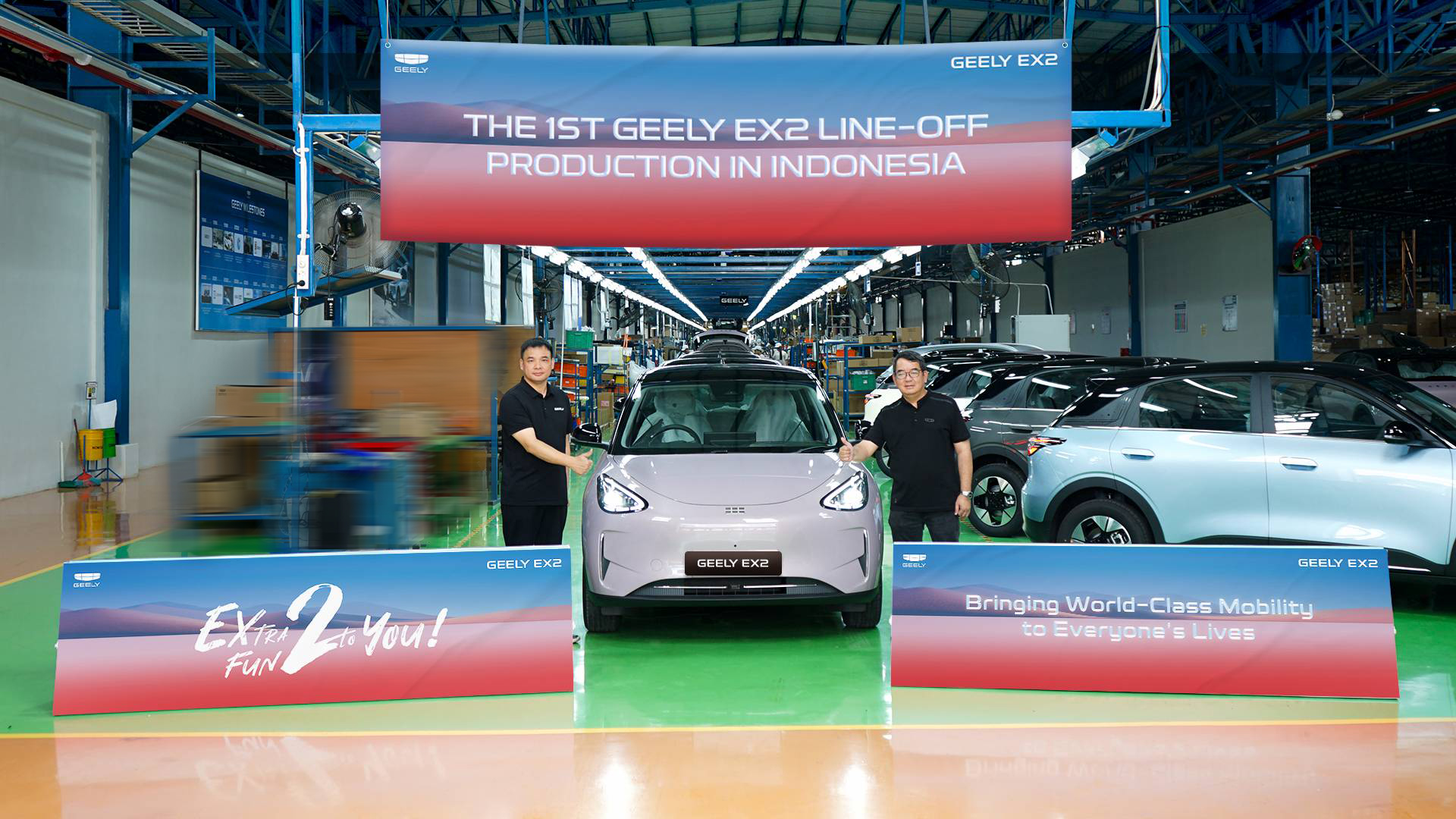 Geely Mulai Perakitan Lokal EX2 dengan TKDN 46,5%, Perkuat Industri EV Indonesia