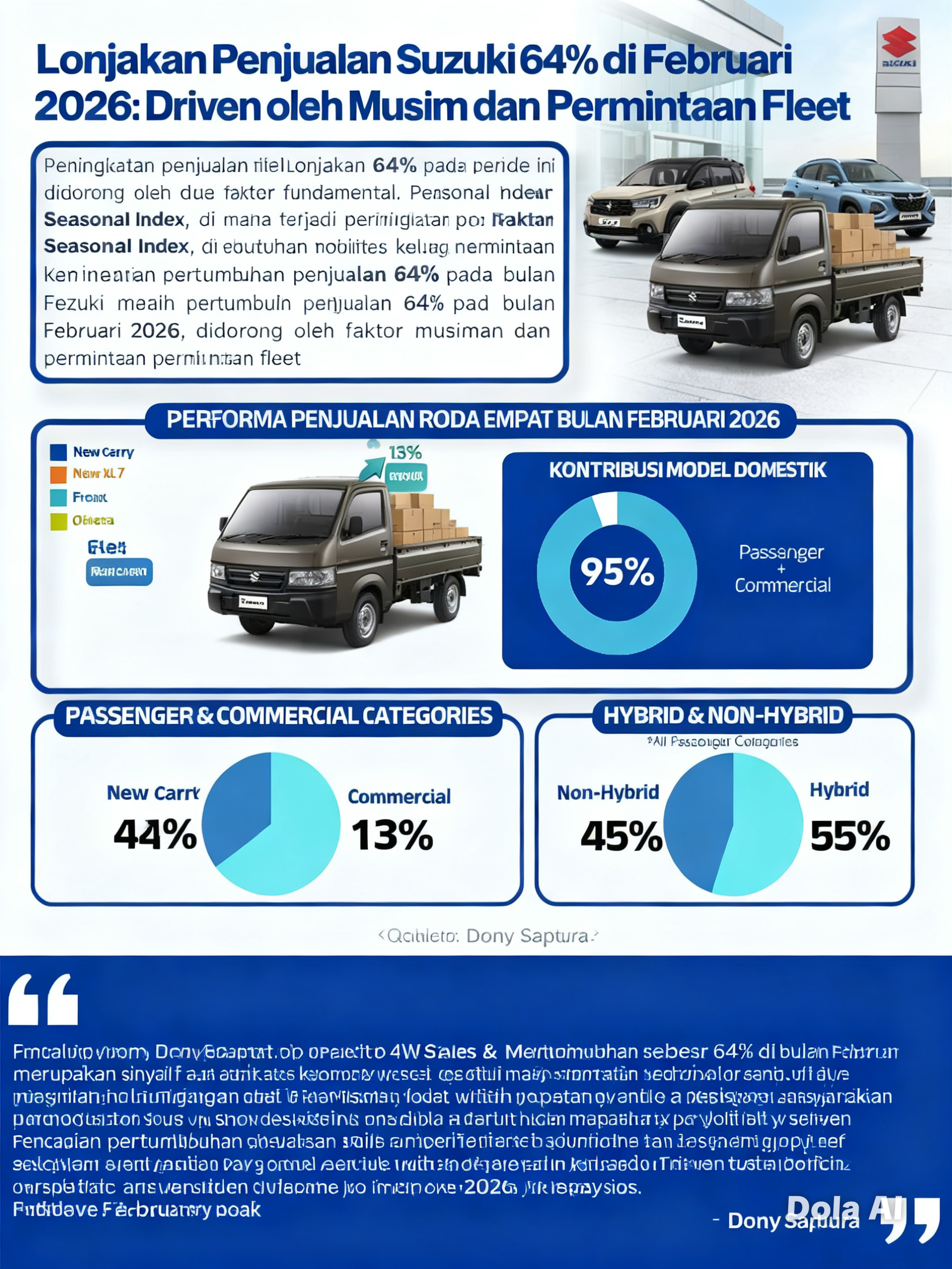 Suzuki Raih Peningkatan Penjualan 64% di Februari 2026 Jelang Lebaran
