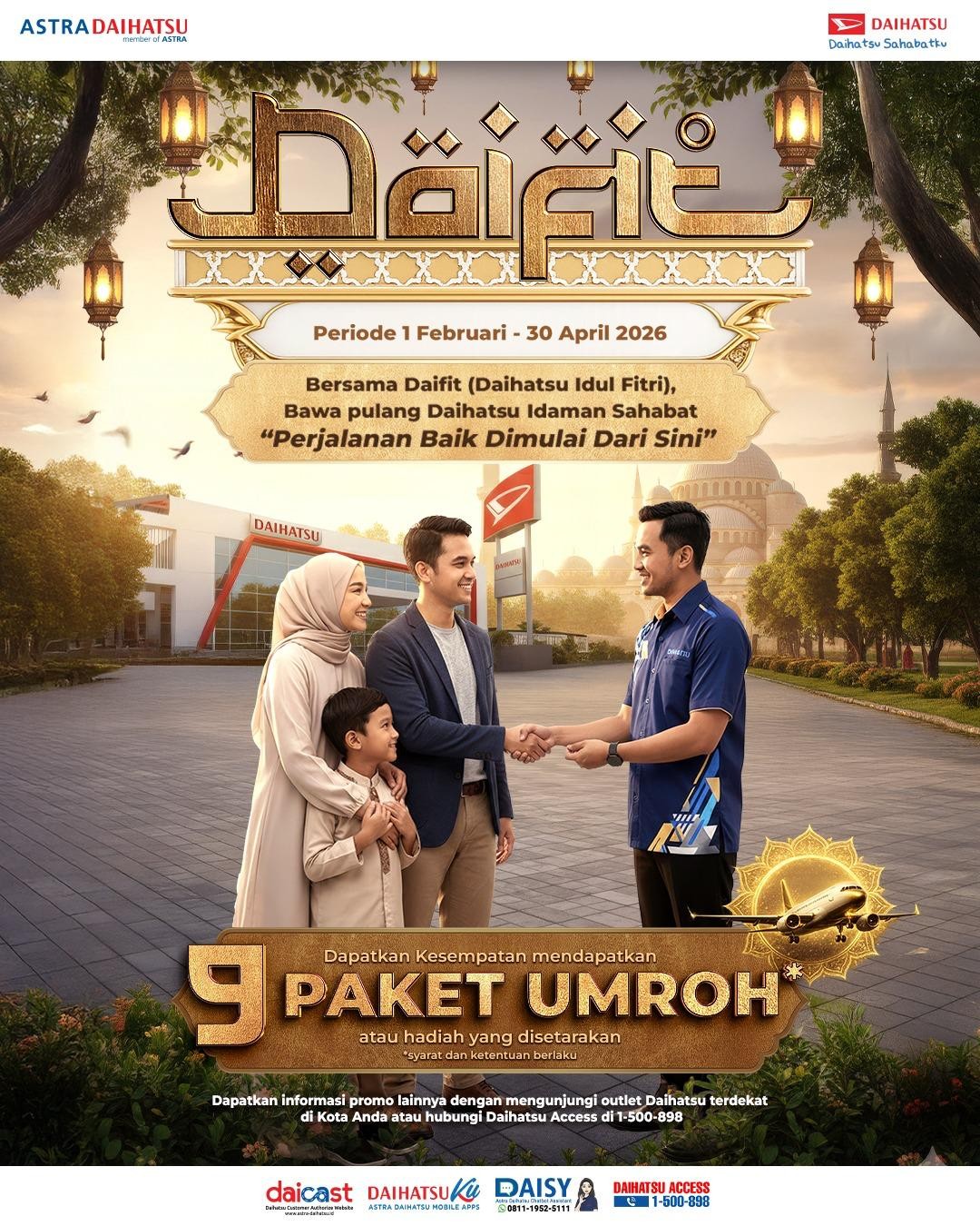Mudah Punya Mobil dan Kesempatan Umroh, Daihatsu Gelar Program DAIFIT 2026