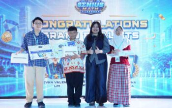 Jovan, Steven dan Nada, Finalis asal Semarang yang akan melaju ke babak Grand Final The Genius Math League 2026, pada 23–24 Oktober 2026 di ICE BSD, Tangerang.