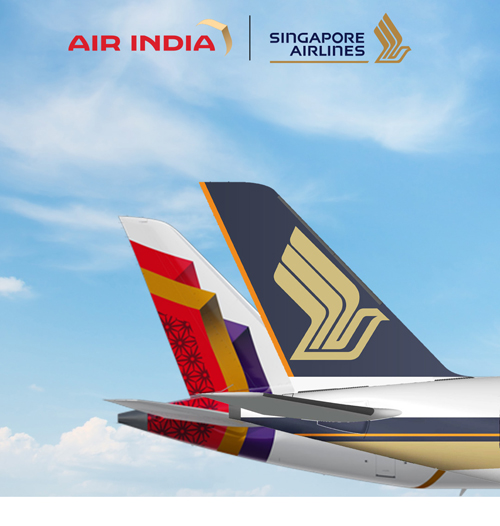 foto dok. air india and singapore airlines