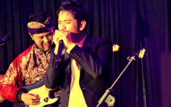 Reyhan Naufal dan Balawan berkolaborasi memainkan harmonika dan gitar di panggung The Papandayan Jazz Festival 2026